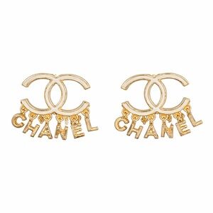 Gold Logo cc Earrings